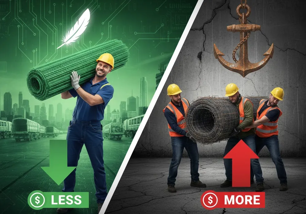 Lightweight F+G Mesh Construction Efficiency